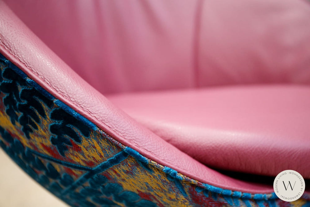 Esszimmerstuhl Modell 1260 in Leder C Classic Rasberry Koinor
