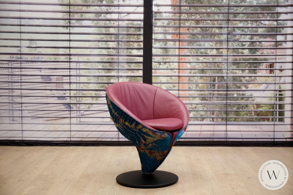 Esszimmerstuhl Modell 1260 in Leder C Classic Rasberry Koinor