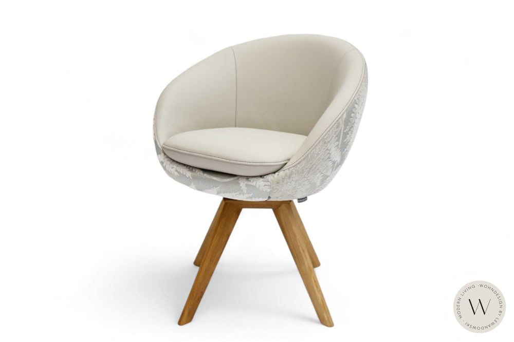 Esszimmerstuhl Modell 1291 Leder B / Designstoff / Schemel in Massivholz Koinor