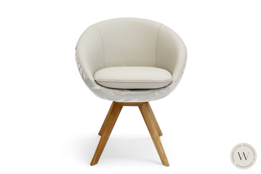 Esszimmerstuhl Modell 1291 Leder B / Designstoff / Schemel in Massivholz Koinor