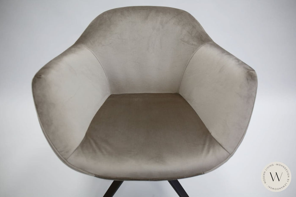 Esszimmerstuhl Modell Halia in Stoff Corda Velvet (4 Stück) Ozzio®Italia