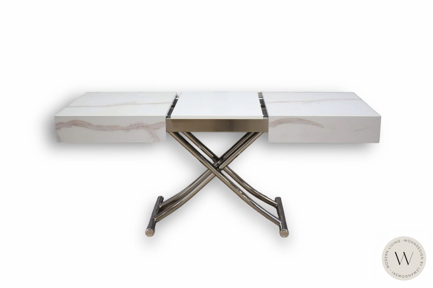 Funktionstisch Modell Box in Keramik Calacatta Gold (höhenverstellbar) Ozzio®Italia