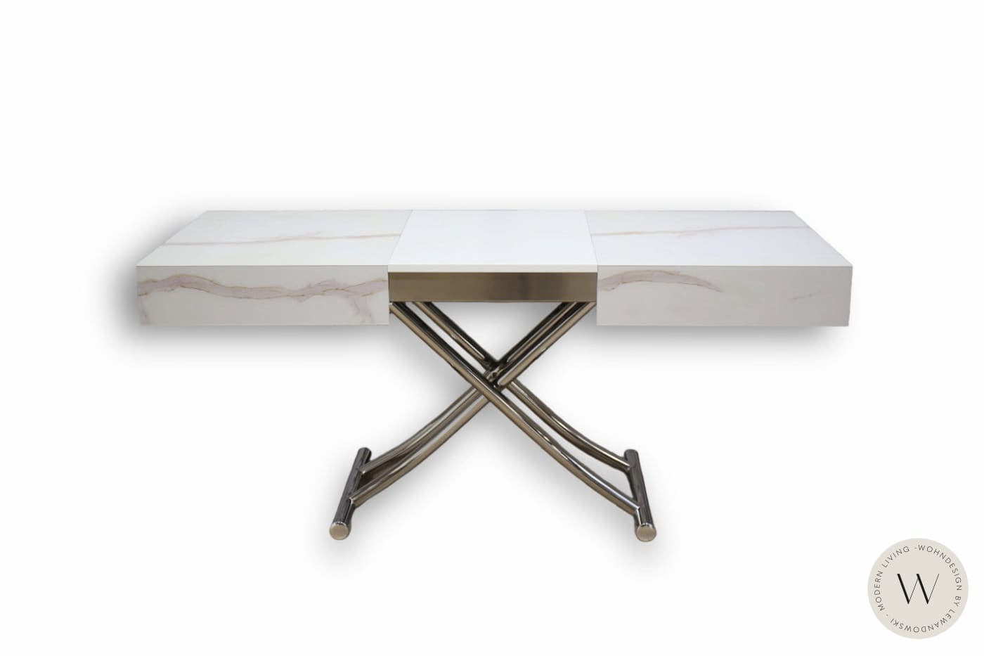 Funktionstisch Modell Box in Keramik Calacatta Gold (höhenverstellbar) Ozzio®Italia