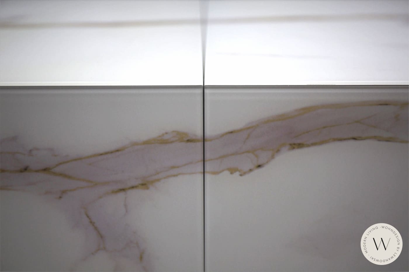 Funktionstisch Modell Box in Keramik Calacatta Gold (höhenverstellbar) Ozzio®Italia