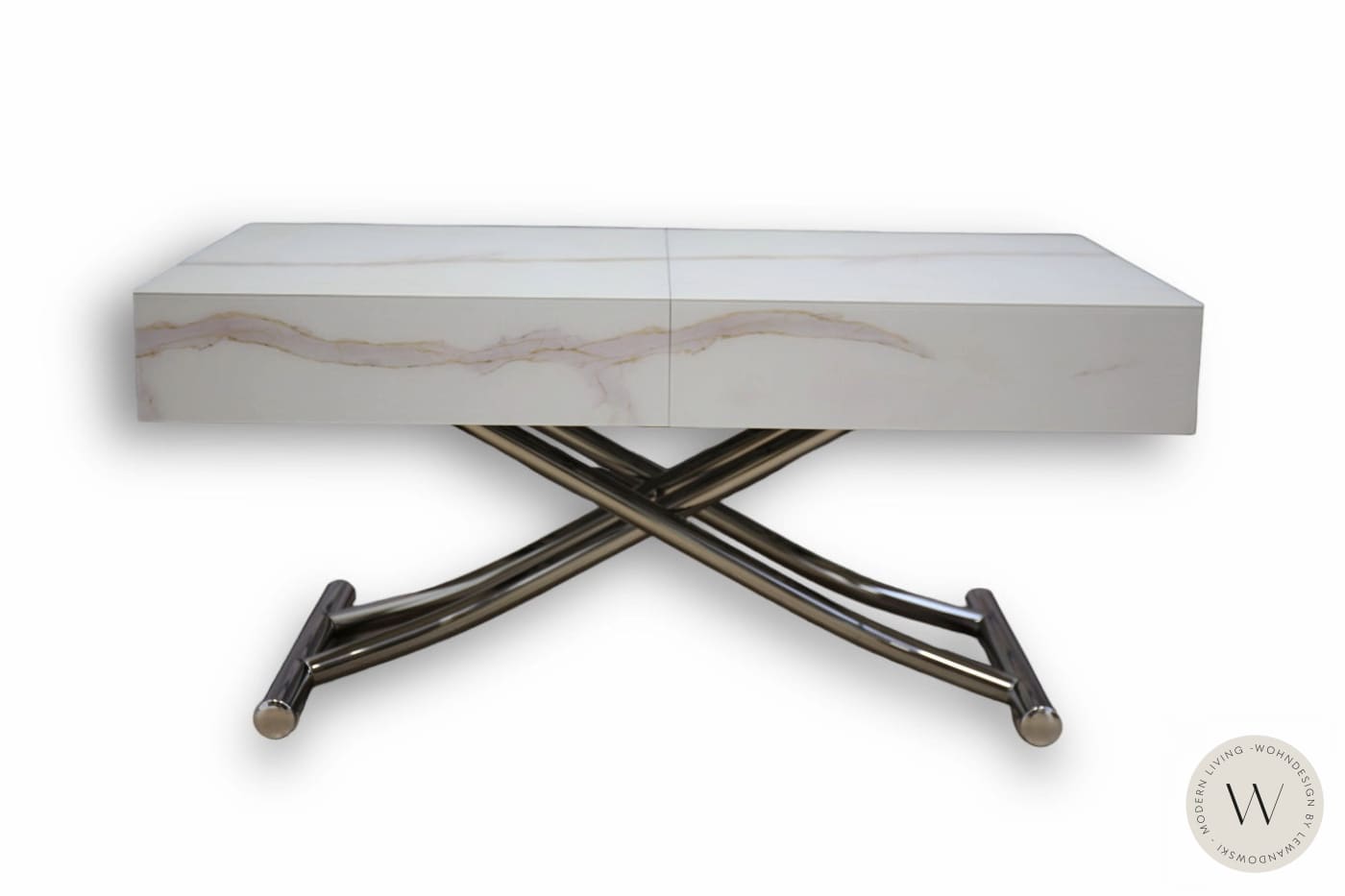 Funktionstisch Modell Box in Keramik Calacatta Gold (höhenverstellbar) Ozzio®Italia