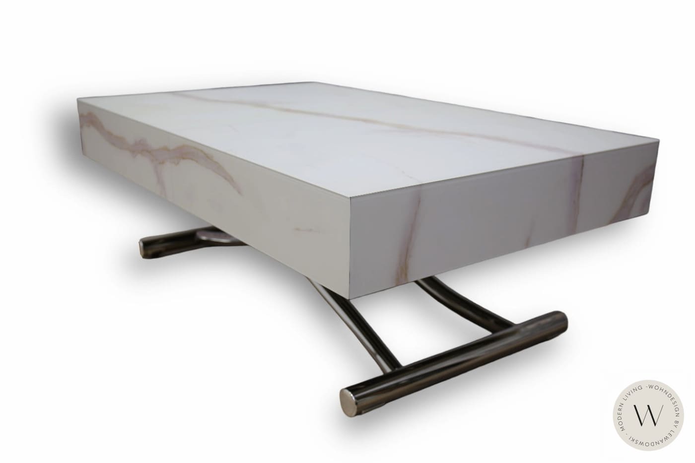 Funktionstisch Modell Box in Keramik Calacatta Gold (höhenverstellbar) Ozzio®Italia