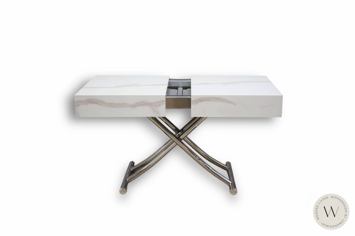 Funktionstisch Modell Box in Keramik Calacatta Gold (höhenverstellbar) Ozzio®Italia