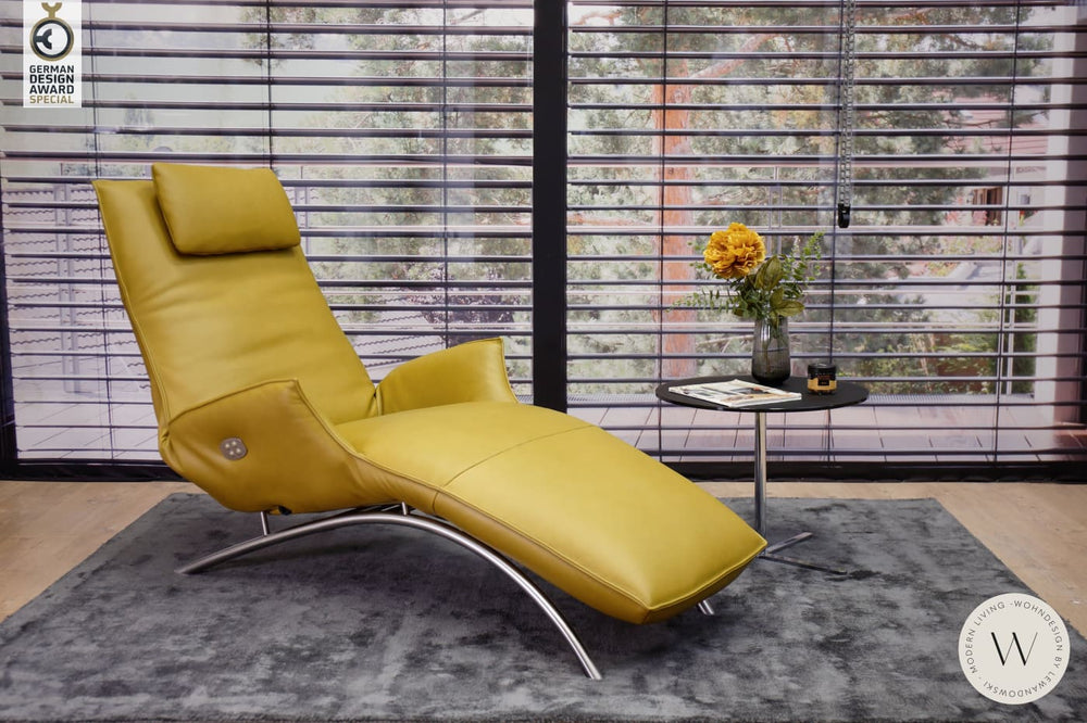 Joleen Relaxliege inkl. Akku & Kissen Leder C avocado Koinor