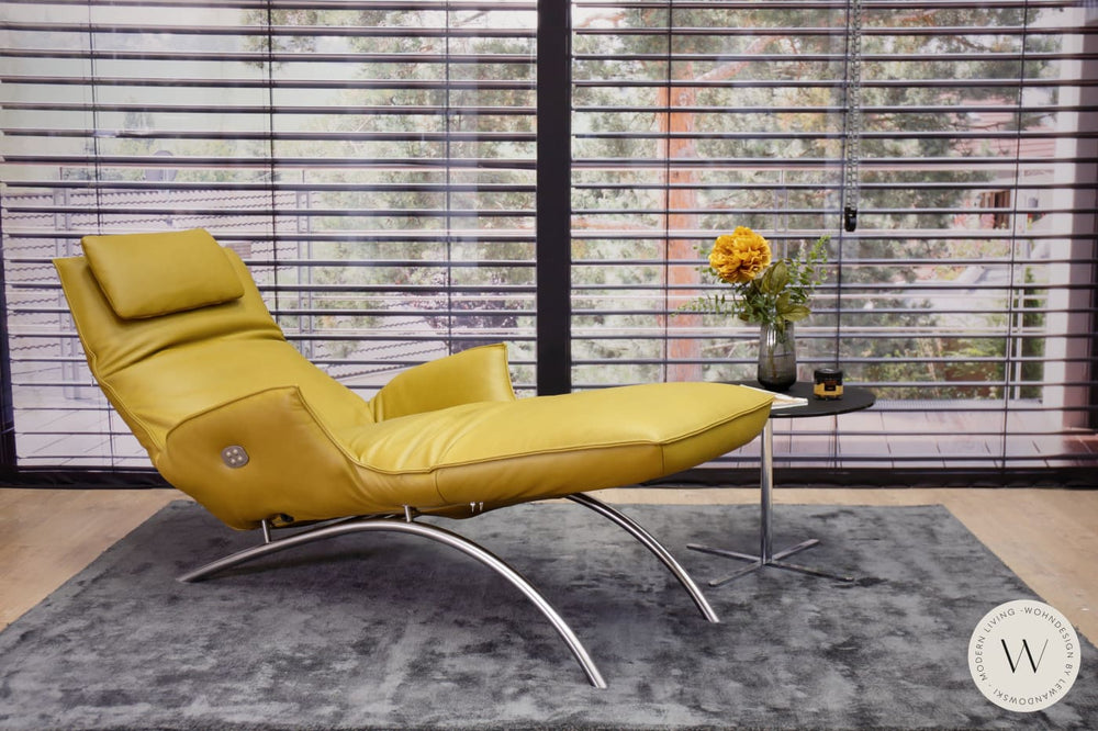 Joleen Relaxliege inkl. Akku & Kissen Leder C avocado Koinor