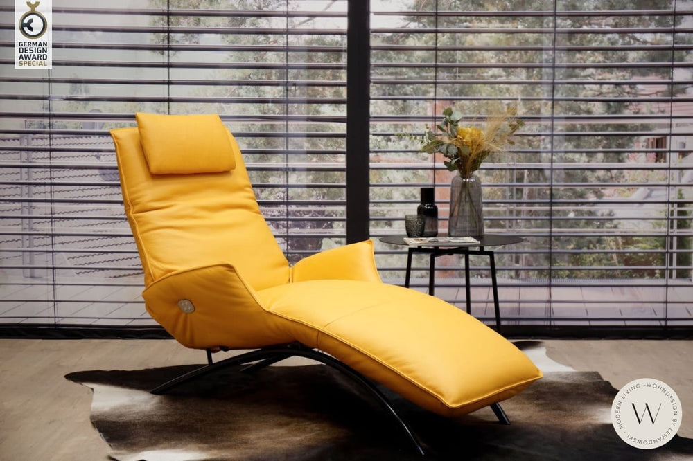 Joleen Relaxliege inkl. Akku Leder E Feeling banana Koinor