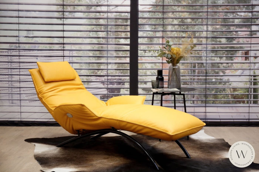 Joleen Relaxliege inkl. Akku Leder E Feeling banana Koinor
