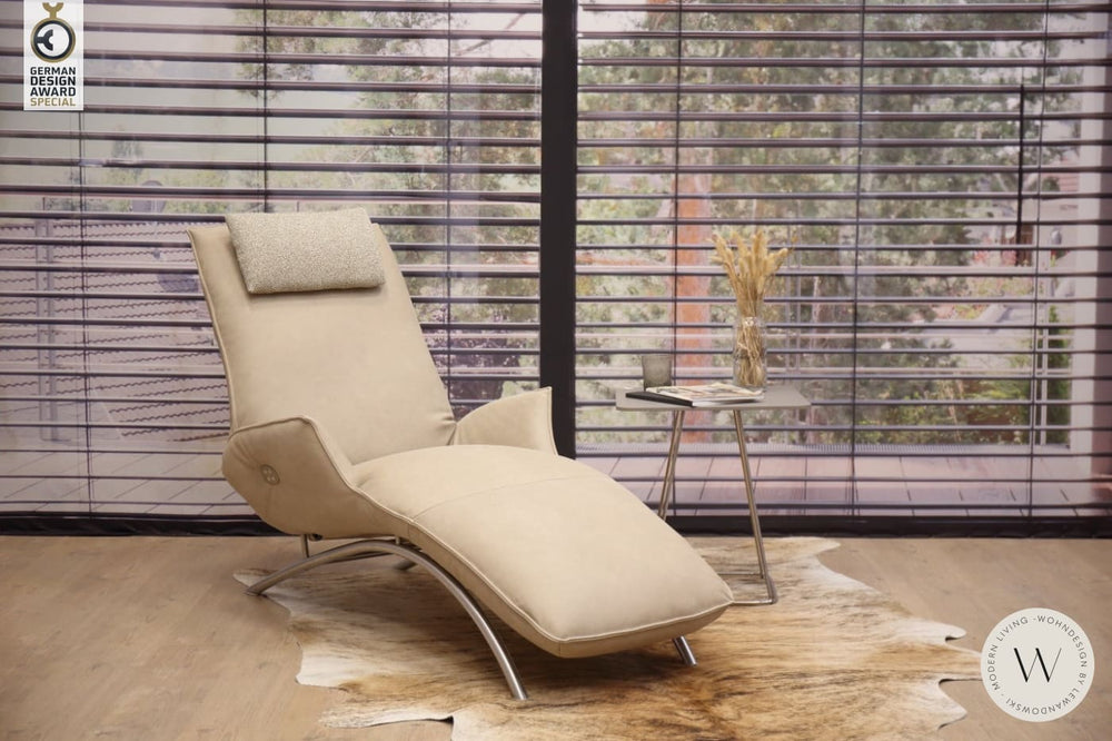 Joleen Relaxliege P4 elektrisch mit Akku Leder A India jade Koinor