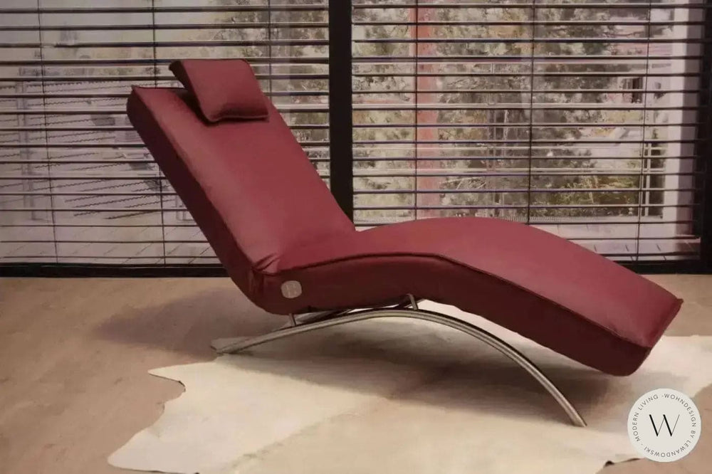 Jonas Relaxliege P4 elektrisch mit Akku Leder A Soft Lipstick Koinor
