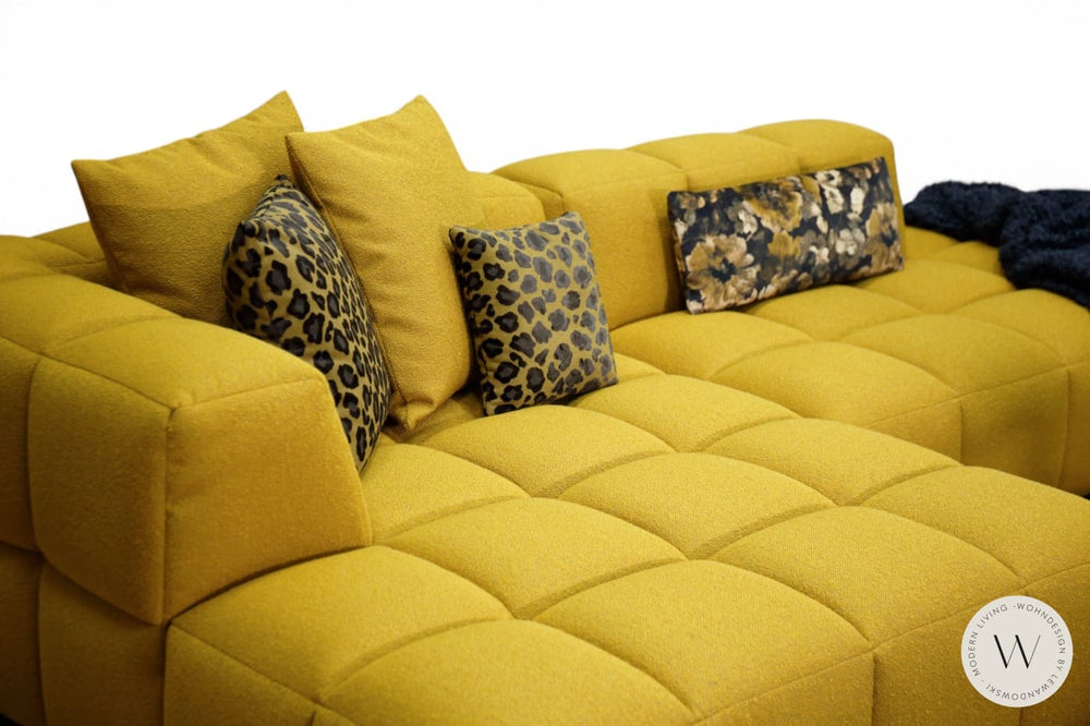 Loungesofa BUBBLE in Stoff Manhattan safran softform