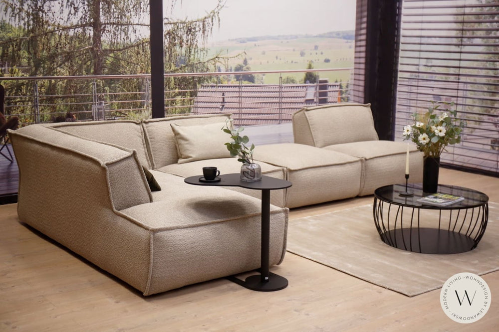 Mod. Sofaprogramm Platani in Stoff Andermat (Longchair links) easysofa