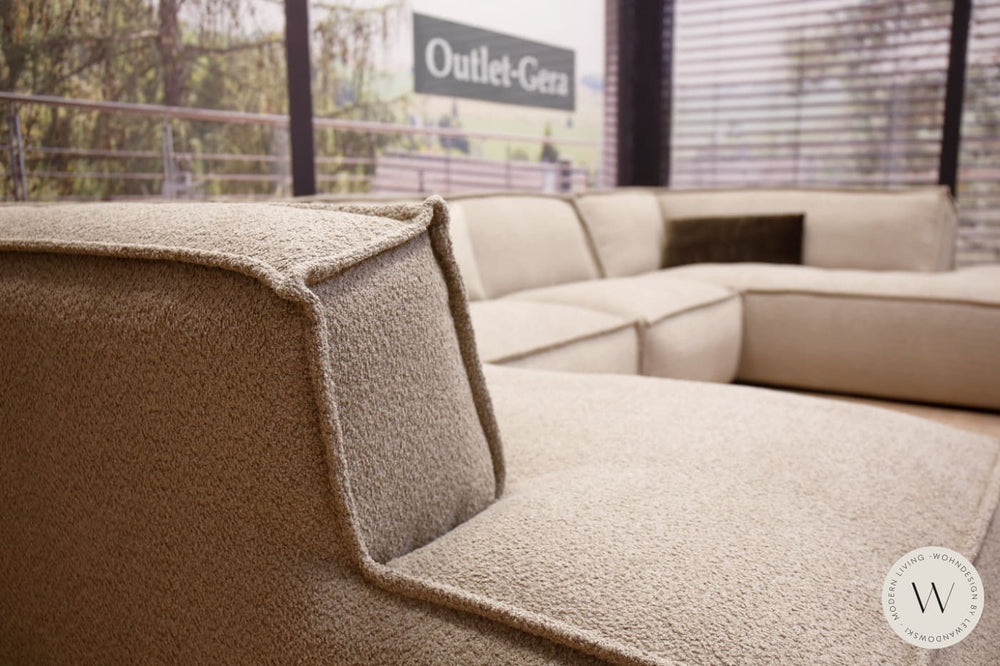 Mod. Sofaprogramm Platani in Stoff Andermat (Longchair links) easysofa