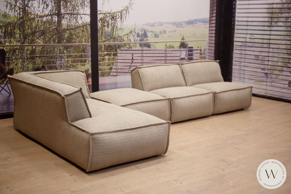 Mod. Sofaprogramm Platani in Stoff Andermat (Longchair links) easysofa