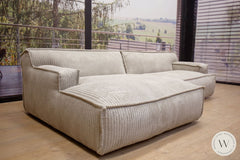 Mod. Sofaprogramm Platani In Stoff Corduroy Mink (Liege Links) Couchgarnituren