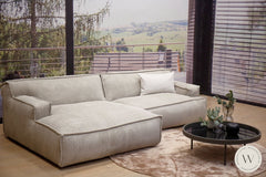 Mod. Sofaprogramm Platani In Stoff Corduroy Mink (Liege Links) Couchgarnituren