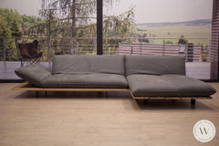 Akito Eckgarnitur In Leder Oasis Elefant 2100/63 Links Couchgarnituren