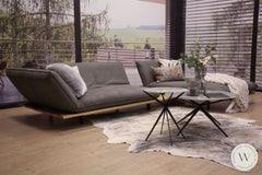 Akito Eckgarnitur In Leder Oasis Elefant 2100/63 Links Couchgarnituren