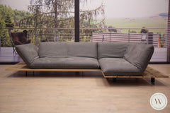 Akito Eckgarnitur In Leder Oasis Elefant 2100/63 Links Couchgarnituren