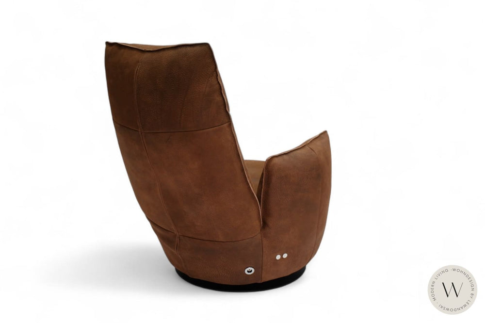 Modell Blobb.De Luxe inkl. Hocker Leder Rhino tabak Bullfrog