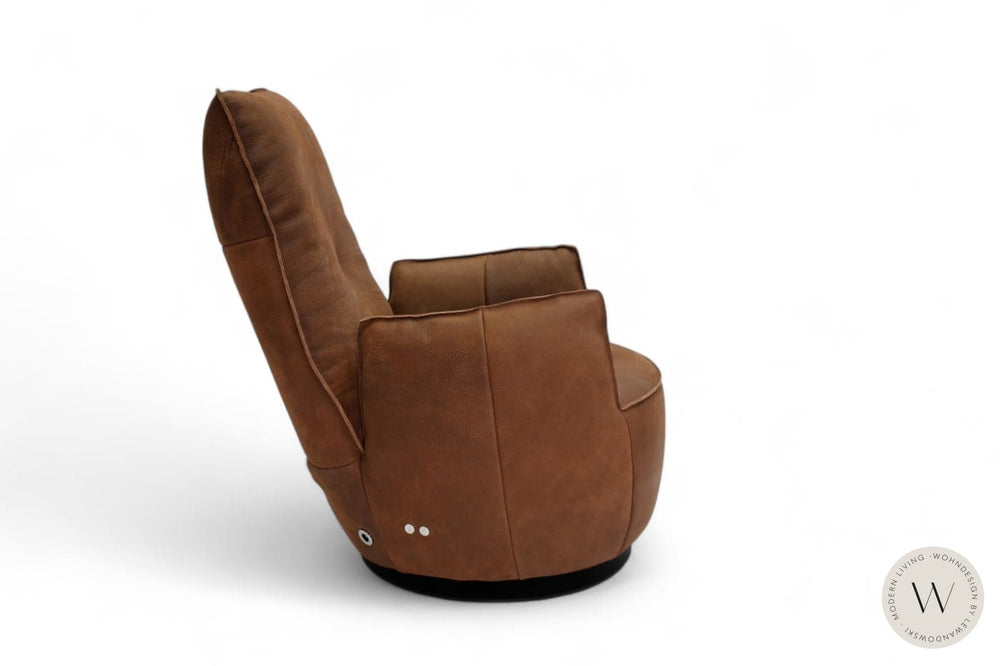 Modell Blobb.De Luxe inkl. Hocker Leder Rhino tabak Bullfrog