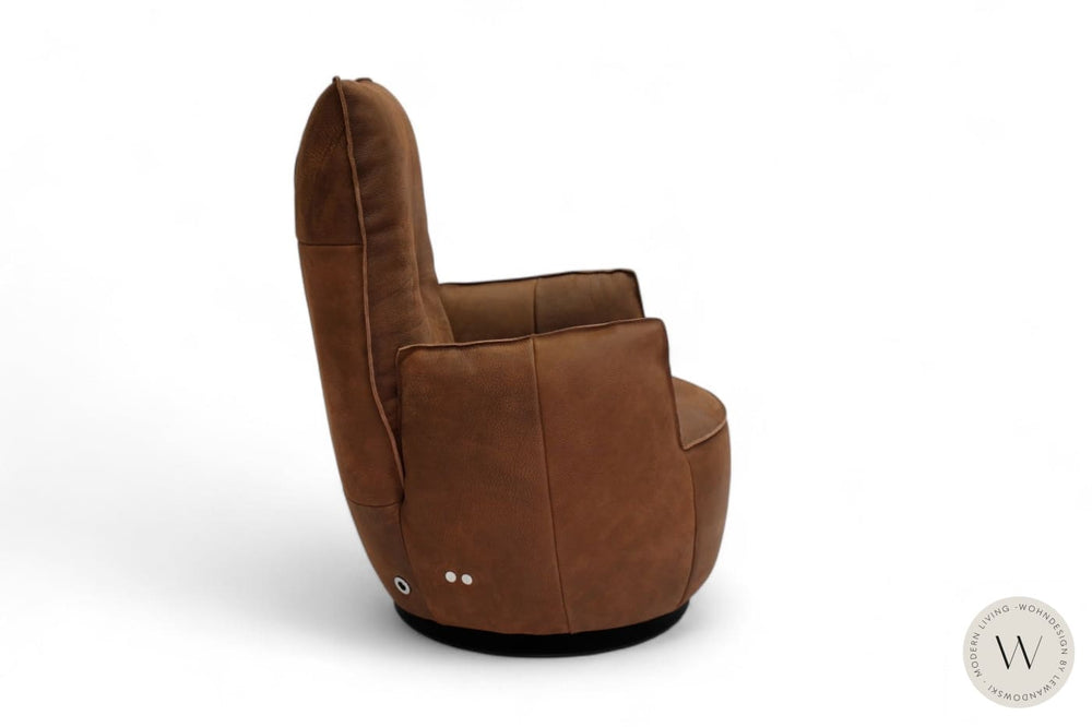 Modell Blobb.De Luxe inkl. Hocker Leder Rhino tabak Bullfrog