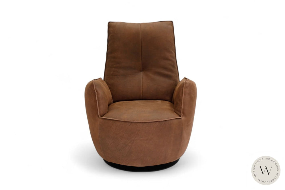 Modell Blobb.De Luxe inkl. Hocker Leder Rhino tabak Bullfrog