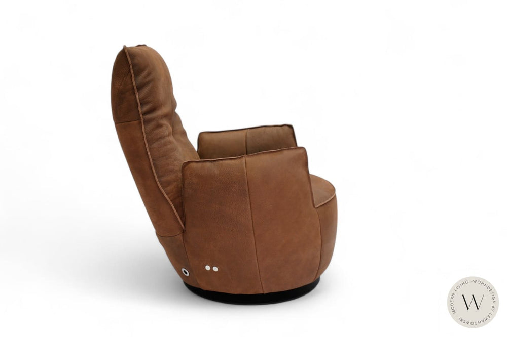 Modell Blobb.De Luxe inkl. Hocker Leder Rhino tabak Bullfrog