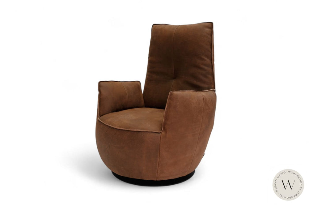 Modell Blobb.De Luxe inkl. Hocker Leder Rhino tabak Bullfrog