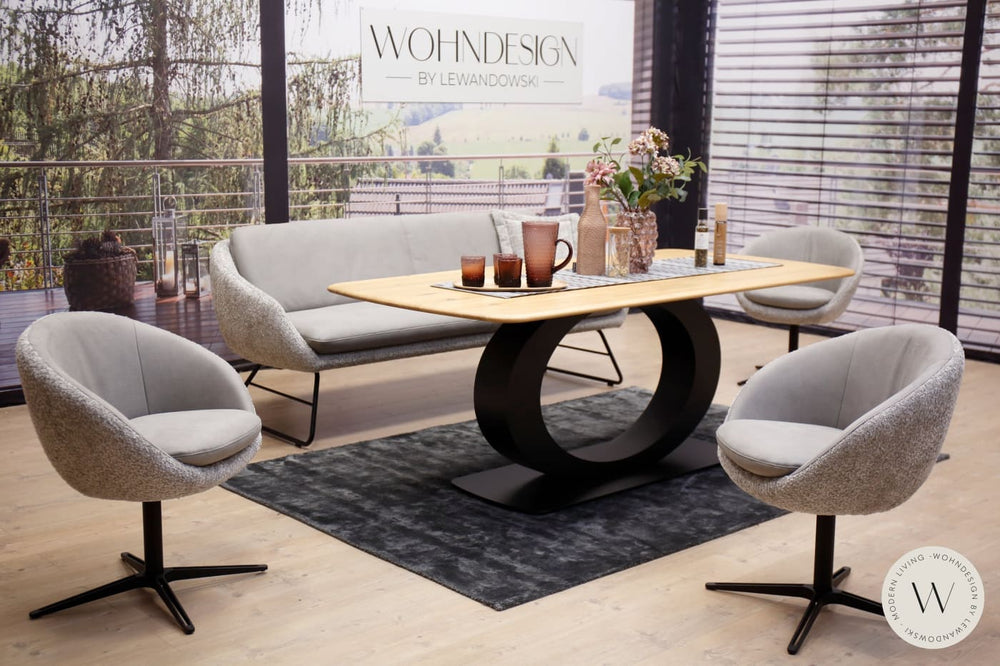 Modell Boneo in Mikrofaser Zenit inkl. 3 Stühle Koinor