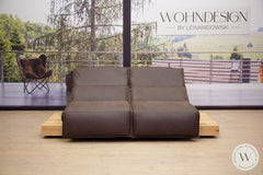 Modell Edit 3 Leder D Velevet Marron Couchgarnitur