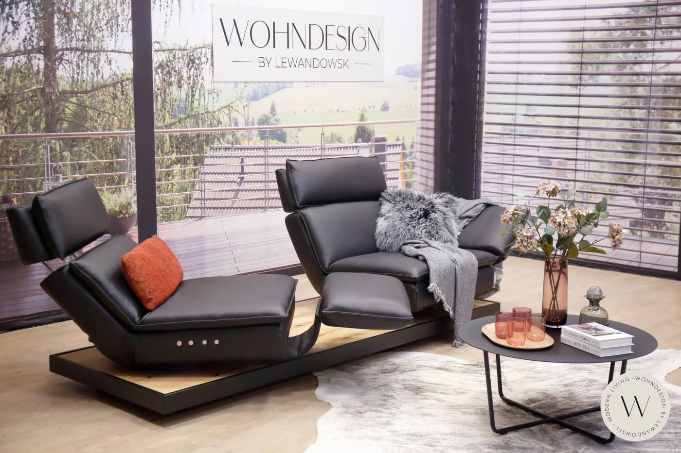 Modell Edon mit Metallrahmen in Leder D Gaucho toro