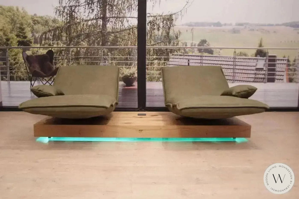 Modell Epos 3 Sofa C in Leder A India verde Koinor