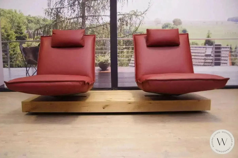 Modell Epos 3 Sofa C in Leder A Soft Lipstick Koinor