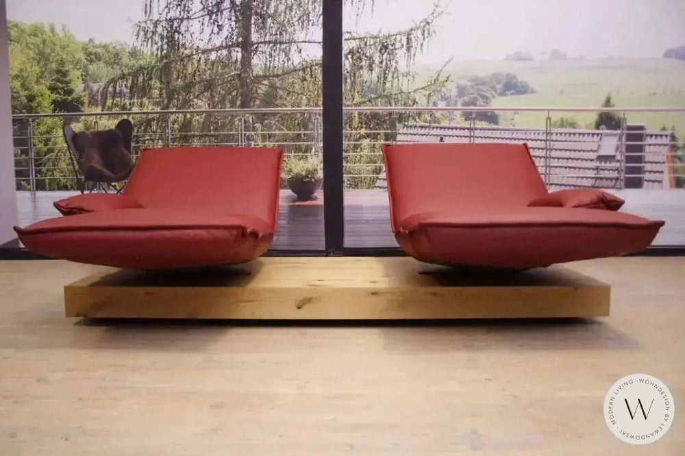 Modell Epos 3 Sofa C in Leder A Soft Lipstick Koinor