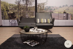 Modell Evita Sofa EM in Leder A Soft noir Koinor