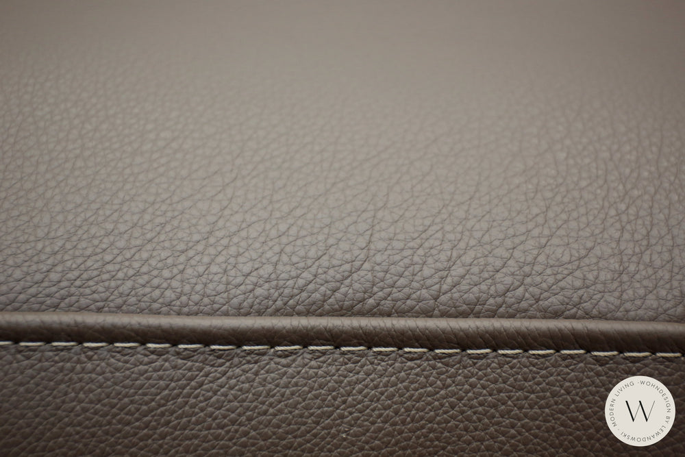 Modell Fieno mit Massivholzrahmen in Leder X Happy oak - Couchgarnituren