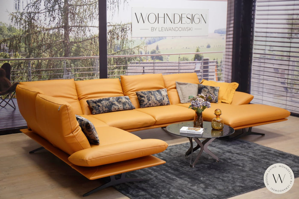 Modell Francis Eckgarnitur in Leder X Happy gold Koinor