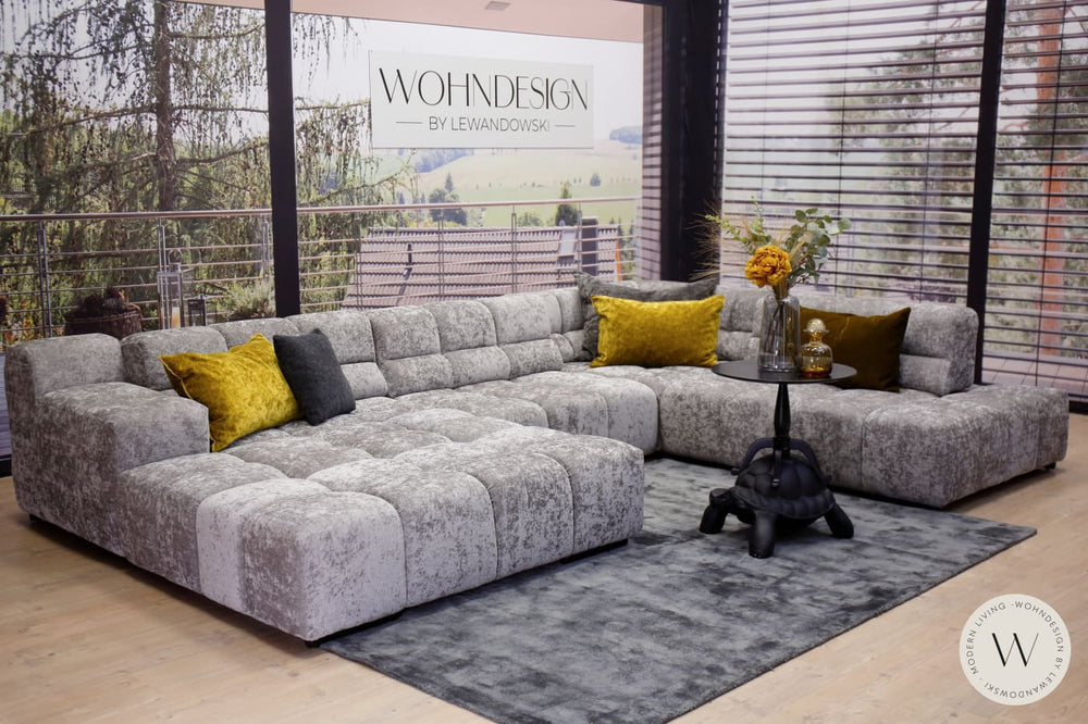 Modell Temple inkl. Sitztiefenverstellung in Stoff Shine argento designwerk