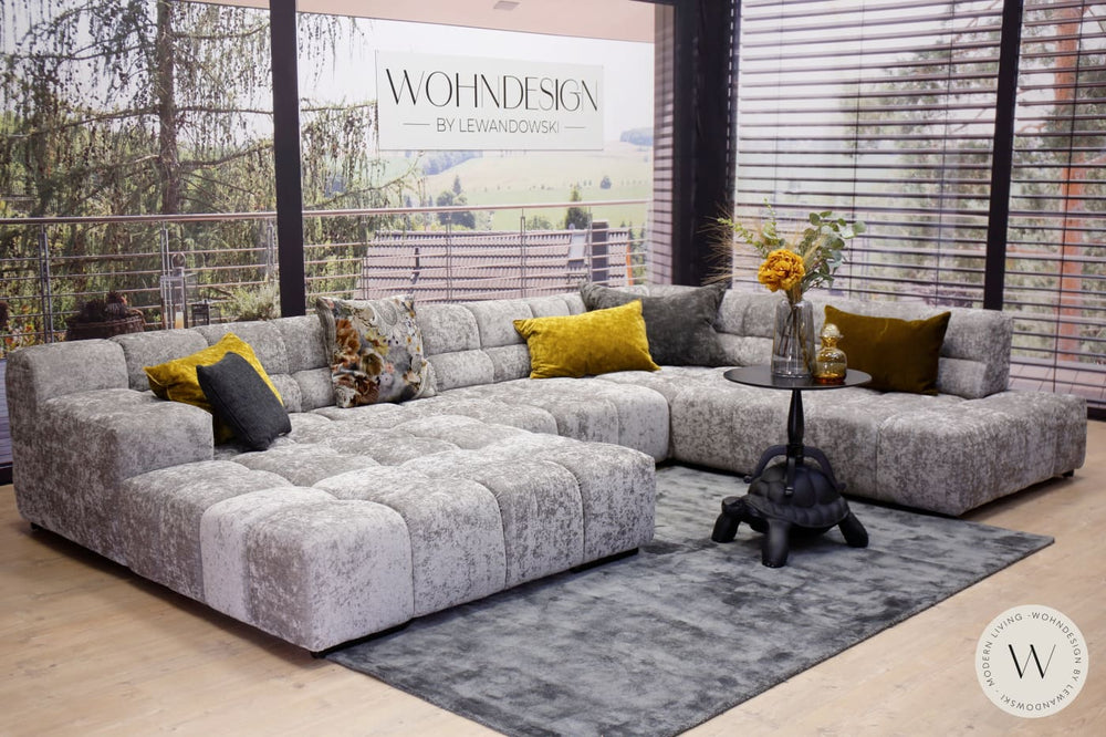 Modell Temple inkl. Sitztiefenverstellung in Stoff Shine argento designwerk
