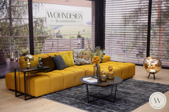Modell Temple inkl. Sitztiefenverstellung in Stoff Tecno mustard designwerk