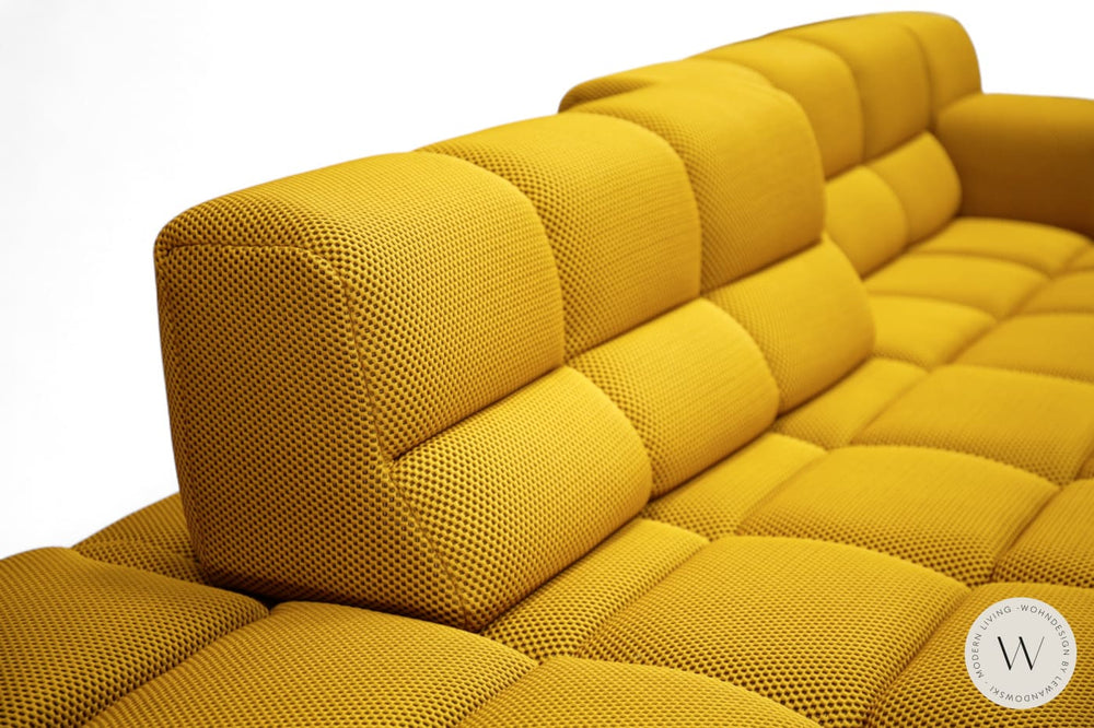 Modell Temple inkl. Sitztiefenverstellung in Stoff Tecno mustard designwerk