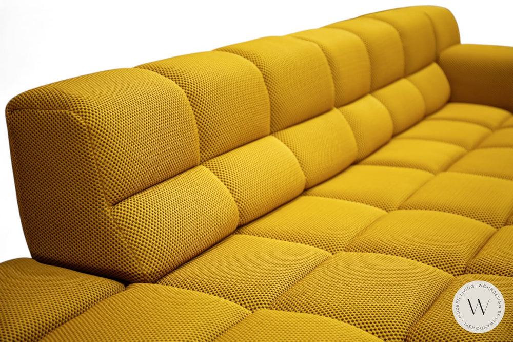 Modell Temple inkl. Sitztiefenverstellung in Stoff Tecno mustard designwerk