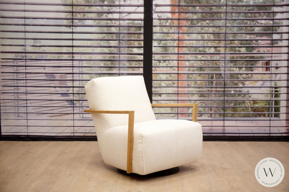 Modell Twister mit Hocker in Stoff Smart Lamb Bullfrog