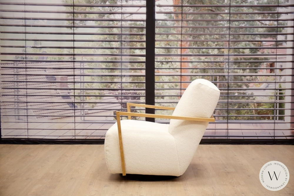 Modell Twister mit Hocker in Stoff Smart Lamb Bullfrog