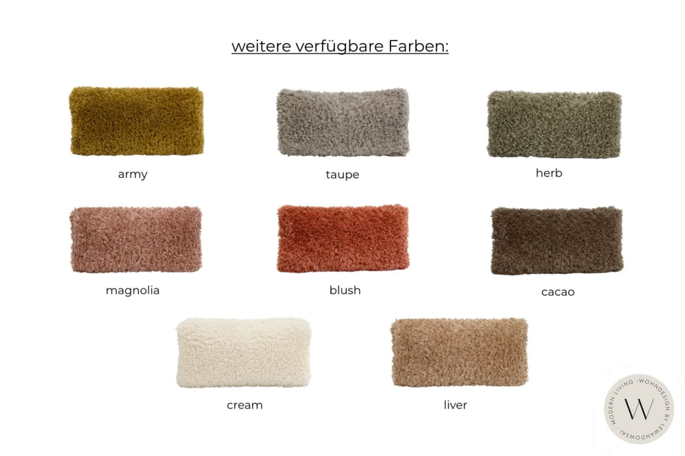 Nierenkissen Fluffy Farbe cacao (groß) WOHNDESIGN by Lewandowski