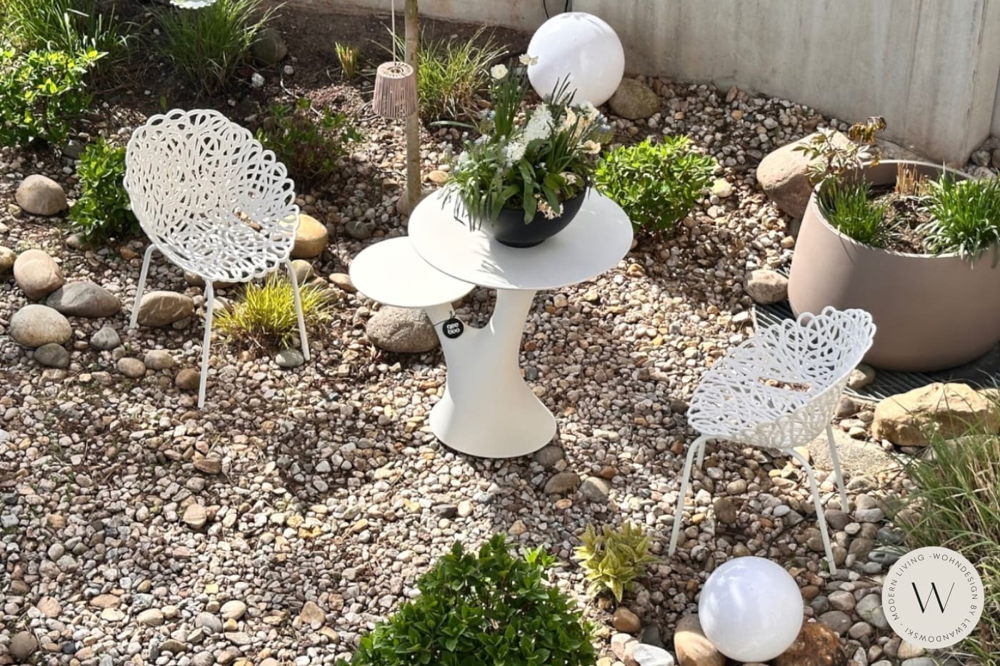 Outdoor-Set Tisch Rabbit Tree + 2 Stühle